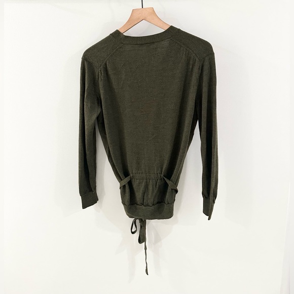 J. Crew Tie Detail Cardigan Green Size XS - Picture 5 of 5